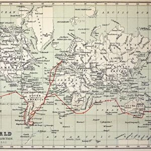 Map Darwins Beagle Voyage South America
