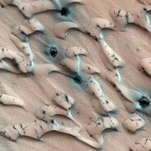 Martian sand dunes, satellite image