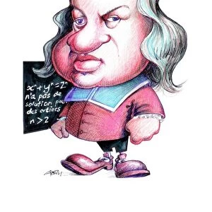 Pierre de Fermat, caricature C015 / 6714