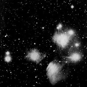 Pleiades open star cluster, 19th century