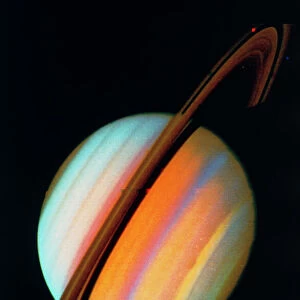 Saturn and rings from Voyager 1