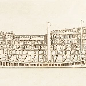 Section of a First Rate Ship of War. C017 / 3432