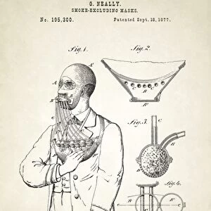 Smoke excluding mask patent, 1877 C024 / 3621
