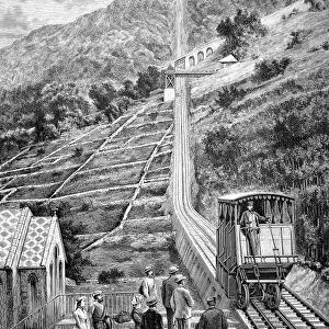 Swiss rack-and-pinion railway, artwork C018 / 7092