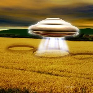 UFO making a crop circle