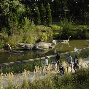 The Dinosaur Park at Crystal Palace, London, England, United Kingdom, Europe