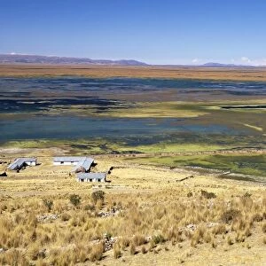 elevated view of Lake Titicaca