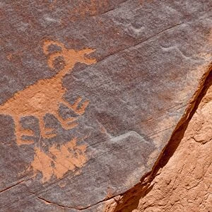 Petroglyphs at Suns Eye, Monument Valley Navajo Tribal Park, Monument Valley, Utah