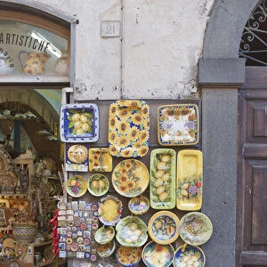 Europe, Italy, Umbria, Orvieto, Souvenir Pottery for Sale