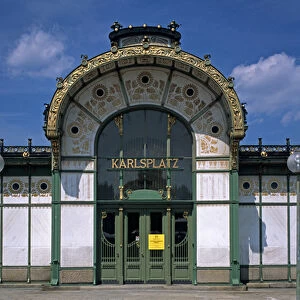 Karlsplaz U Bahn Station designed by Otto Wagner architect; Vienna; Austria