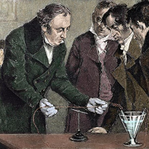 Oersted, Hans Christian (Copenhagen Rudkobing, 1777-1851). Danish physicist and chemist
