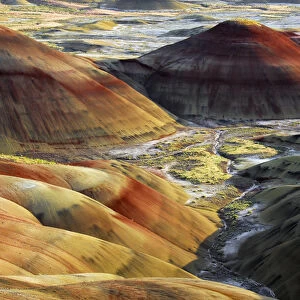 Painted Hills, sunset, John Day Fossil Beds National Monument, Mitchell, Oregon, USA