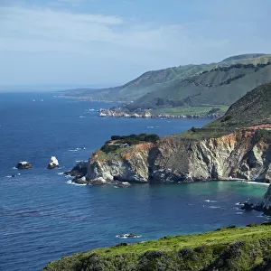 USA, California Central Coast, Big Sur, Pacific Coast Highway, viewed from Hurricane