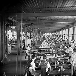 CASH REGISTER FACTORY. The assembly room of the National Cash Register plant in Dayton, Ohio