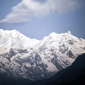 HIMALAYAS: KANGCHENJUNGA. A view of Kangchenjunga in the Himalayas, third highest