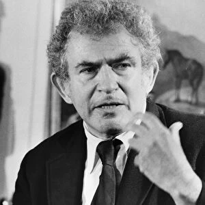 NORMAN MAILER (1923-2007). American writer. Speaking at a press conference about his book, Marilyn, at the Algonquin Hotel in New York City, 18 July 1973