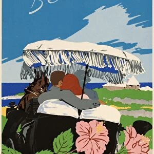 POSTER: BERMUDA, 1952. Poster promoting travel to Bermuda. Lithograph by Adolph Triedler