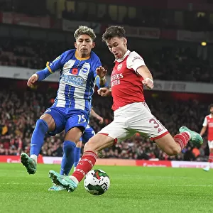 Arsenal vs Brighton & Hove Albion: Kieran Tierney Clashes with Jeremy Sarmiento in Carabao Cup Showdown