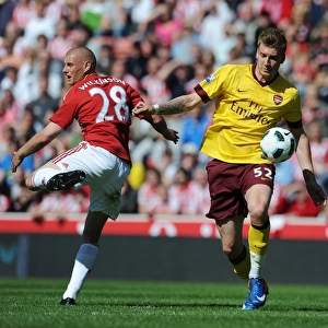 Nicklas Bendtner (Arsenal) Andy Wilkinson (Stoke). Stoke City 3: 1 Arsenal