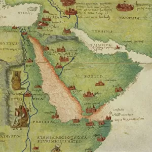 Africa: Egypt and Saudi Arabia, from Atlas of the World in thirty-three Maps, by Battista Agnese, 1553