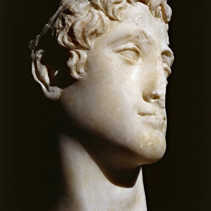 Marble head of Ptolemy VI, , 2nd century b. c. 176-145 b. c