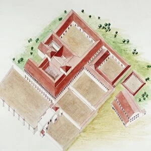 Villa at Settefinestre, near Cosa, 1st century BC-3rd century AD, drawing