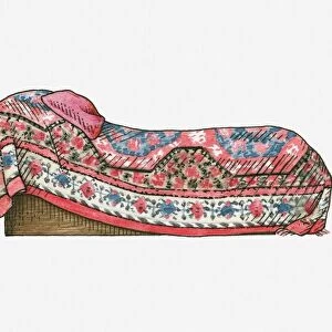 Illustration of Sigmund Freuds historic couch