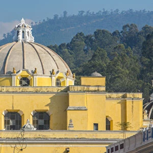 Side view of La Merced Church, Antigua, Guatemala
