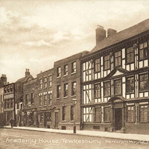 Academy House, Tewkesbury (b / w photo)