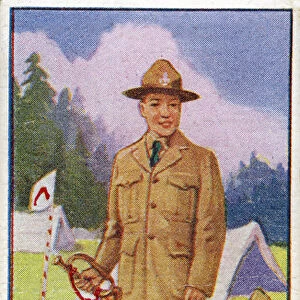 American Scout, 1923 (colour litho)