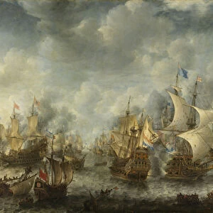 The Battle of Terheide, 1653-66 (oil on canvas)