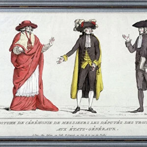 Ceremonial costume of gentlemen deputies of the three orders at the States General, 1789