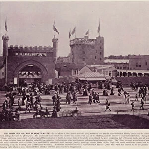 Chicago Worlds Fair, 1893: The Irish Village and Blarney Castle (b / w photo)