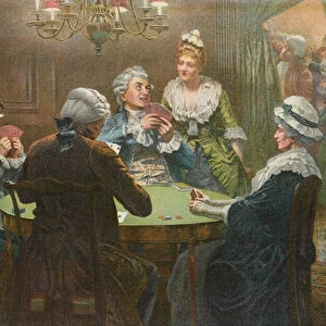 A Christmas Whist Party - with Seasonal Round Games for the Younger Generations (colour litho)