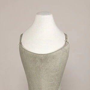 Corset, 1740-60 (woollen damask & linen)