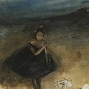 Dancer with a Bouquet; La Danseuse au Bouquet, (oil on canvas)