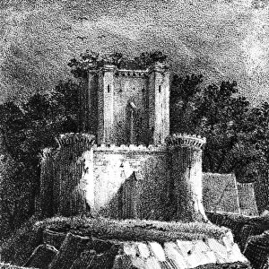 Donjon de Caen (Castle Keep), 1825 (engraving)