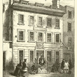Dr Johnsons House in Bolt Court (engraving)