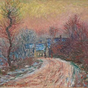 Entry to Giverny in Winter, Sunset; Entree de Giverny en hiver, soleil couchant