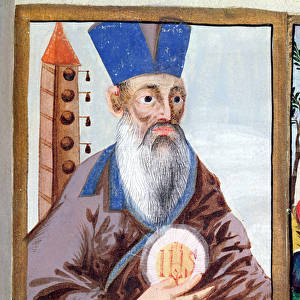 Father Matteo Ricci (1552-1610) in Mandarin Costume (coloured engraving)