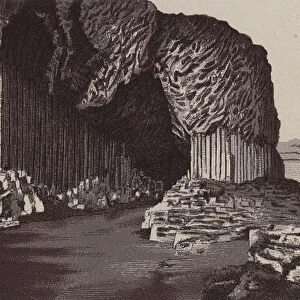 Fingals Cave, Staffa (litho)