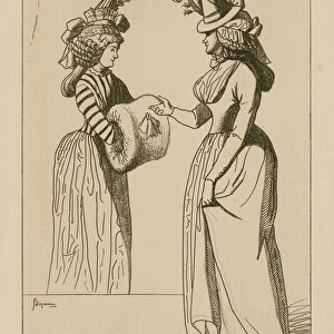 French fashions of 1791 (engraving)