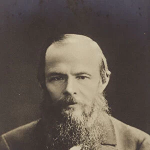 Fyodor Dostoyevsky, Russian novelist and short story writer (b / w photo)