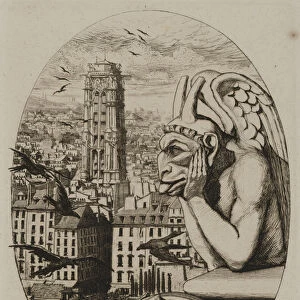 The Gargoyle, 1853 (etching)