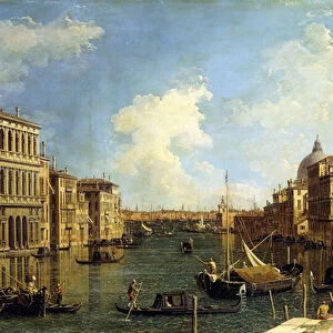 The Grand Canal, Venice, Looking East from the Campo di San Vio, (oil on canvas)