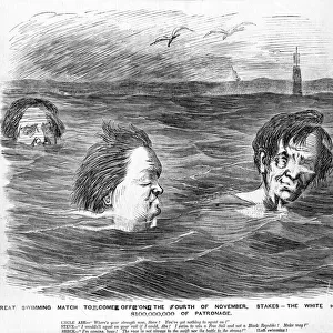 The Great Swimming Match to come off on the Fourth of November, c. 1860 (litho)