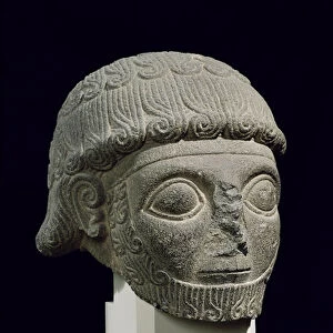 Head of a god, from Barak in Turkey, 18th-17th century BC (stone)