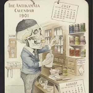 Illustration for Antikamnia Calendar, 1901 (colour litho)