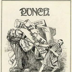 John Bull, depicted as a camel, is reluctant to carry the new tax burdens imposed by