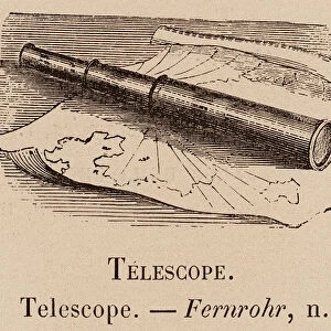 Le Vocabulaire Illustre: Telescope; Fernrohr (engraving)
